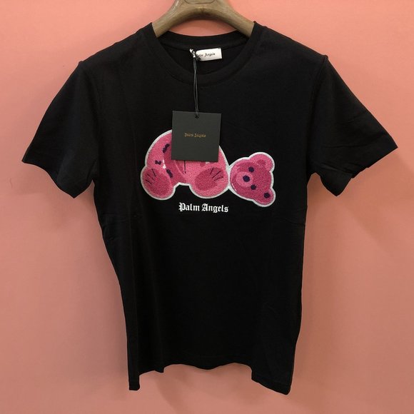 palm angels t shirt pink bear